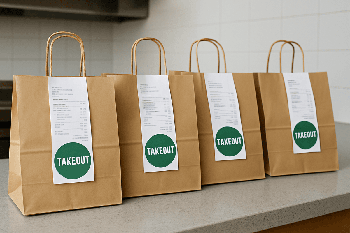 Professional Ready Set Delivered delivery driver with branded delivery bag